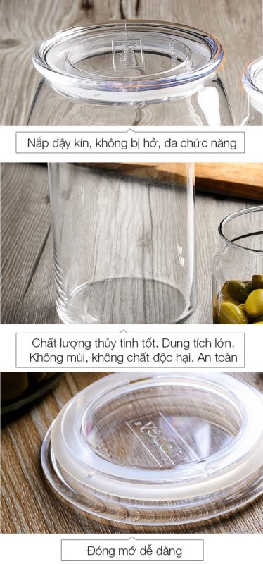 Lọ Libbey Vibe có nắp 750ml code 502 5 nap libbey hu thuy tinh