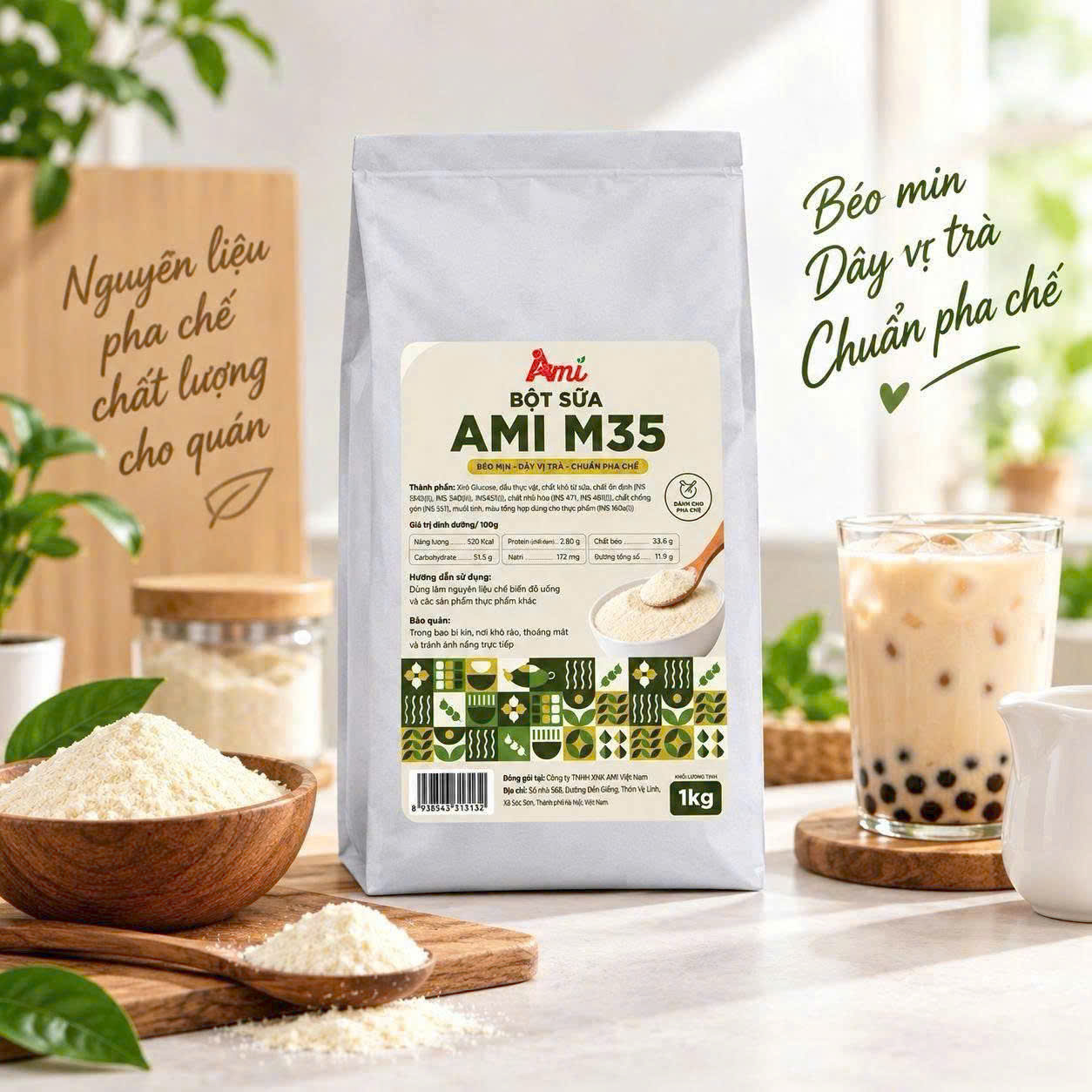 BỘT SỮA AMI M35 (TÚI 1KG) - BÍ QUYẾT TẠO ĐỘ BÉO SÁNH MỊN CHO MỌI LY ĐỒ UỐNG 1 1789616748119 1798669149375908799 9025598818490718472 e0a246b652e06533ae1085a920fe90f7