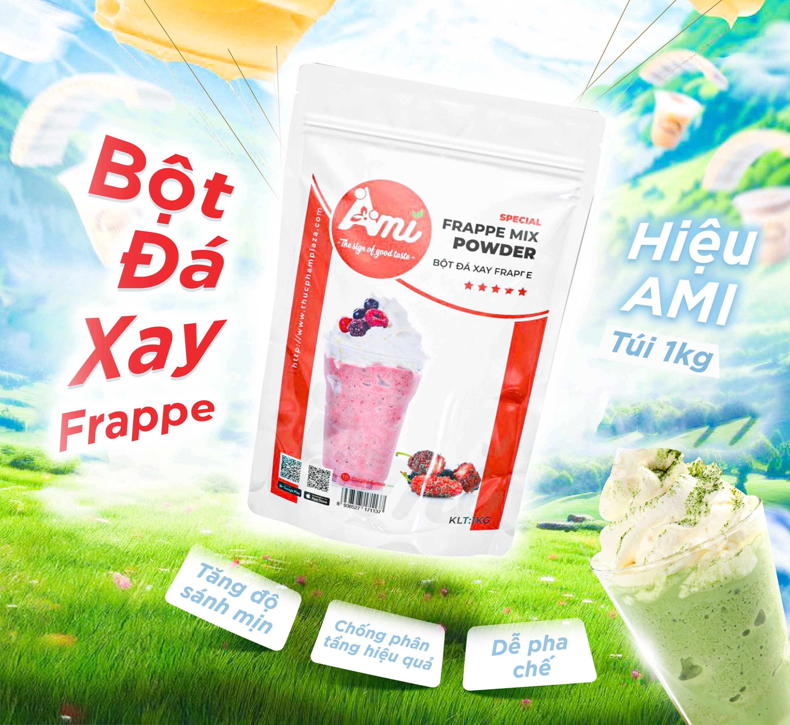 Bột đá xay Frappe hiệu AMI túi 1kg 1 BOT DA XAY AMI K LOGO2 scaled
