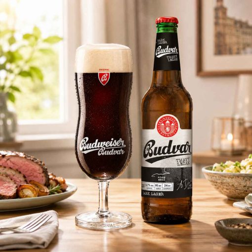 Bia đen Budweiser Budvar 4.7% - chai 330ml