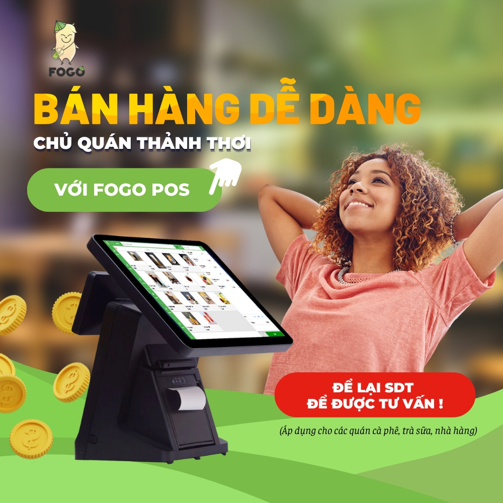 Máy FOGO POS cao cấp cho nhà hàng (tặng kèm phần mềm FOGO POS 12 tháng) 1 Fogo POS 2