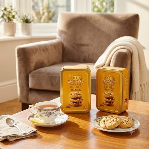Bánh Fox's White Choc Chunk Cookies 180g hộp Thiếc Vàng