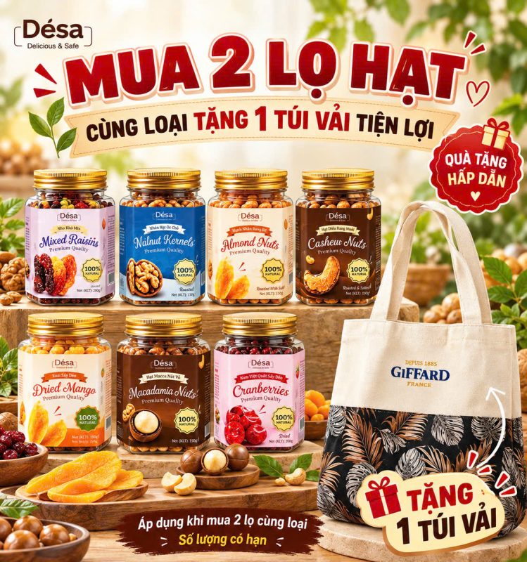 HẠT MACCA – NGUỒN DINH DƯỠNG VÀNG CHO MẸ BẦU VÀ TRẺ EM 3 KM cac loai hat DESA