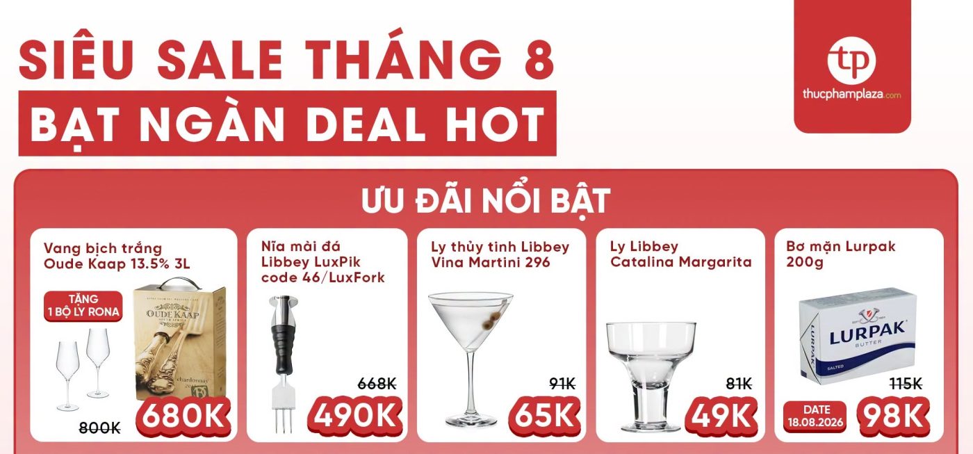 SIÊU SALE THÁNG 8 - BẠT NGÀN DEAL HOT TẠI THỰC PHẨM PLAZA 1 KM thang 8 1 e1786099110206