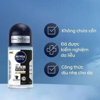 Lăn khử mùi cho nam Nivea Men 50ml các loại 3 Nivea men Black white 50ml