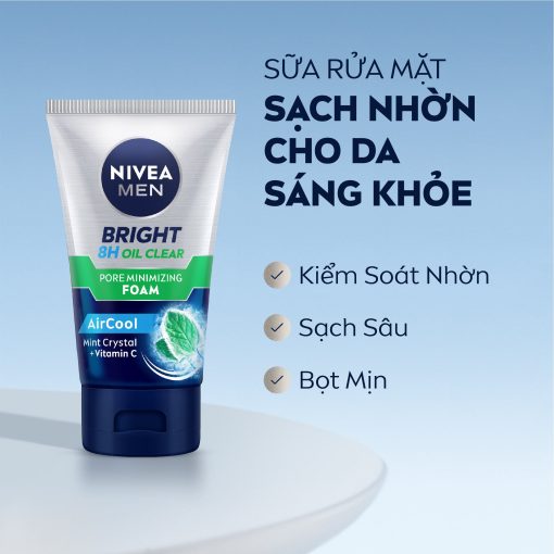 Sữa Rửa Mặt Nivea Men 100g cho nam luôn tự tin các loại 4 Sua rua mat Nivea Bright cho nam