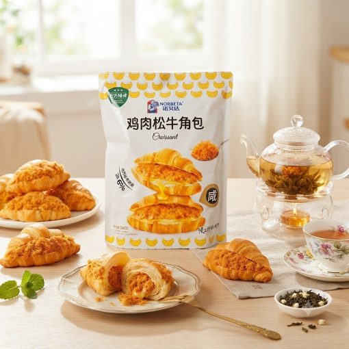 Bánh Sừng Bò Chà Bông Gà Norbeta - Croissant Nhân Chà Bông Đậm Đà