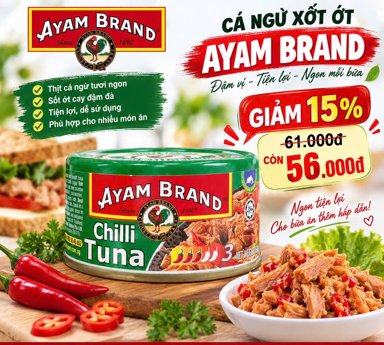 ca ngu Ayam ot KM