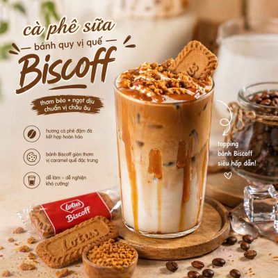 ca phe sua banh quy Biscoff