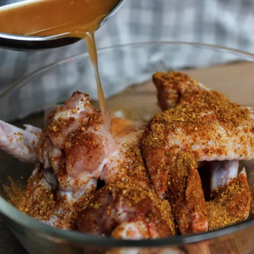 canh ga nuong uop gia vi Nga