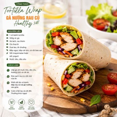 cong thuc tortilla ga nuong rau cu