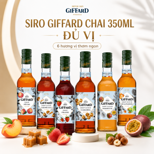 Siro Giffard chai bé 350ml đủ vị cho quán