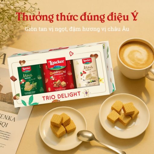 Hộp quà 3 bánh xốp Loacker 212.5g cao cấp