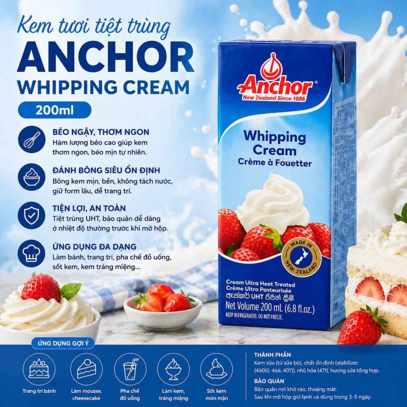 kem anchor whip 200ml anh bia