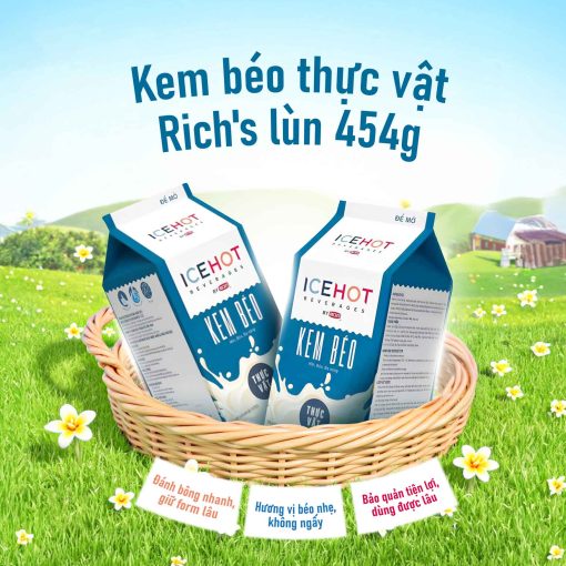 Kem béo thực vật Rich's Creamer - hộp lùn 454g