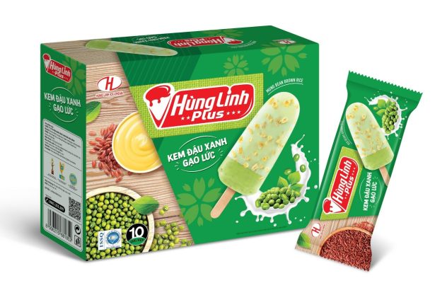Kem Hùng Linh Plus 100g các vị mát lạnh 2 kem dau xanh gao lut