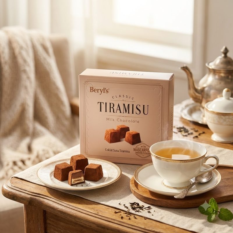 Beryl's Tiramisu Socola sữa 65g thơm ngon, hấp dẫn 2 keo socola berley tiramisu MILK