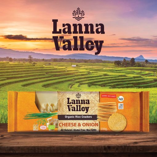 Bánh gạo hữu cơ Lanna Valley 100g các hương vị thơm ngon, hấp dẫn
