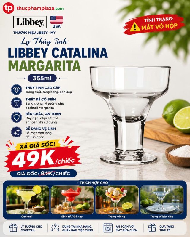 LY THỦY TINH LIBBEY CATALINA MARGARITA 355ML – THƯƠNG HIỆU LIBBEY (MỸ) 1 ly Libbey catalina xa hang 1