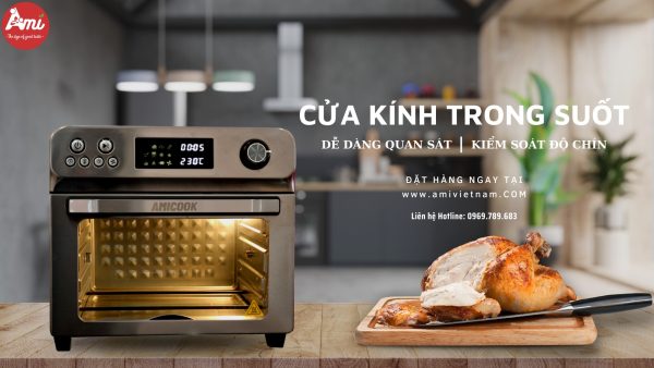 Nồi chiên không dầu dạng lò Amicook Air Fryer Oven 24L