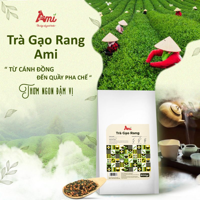 Trà gạo rang AMI thơm ngon, tinh tế