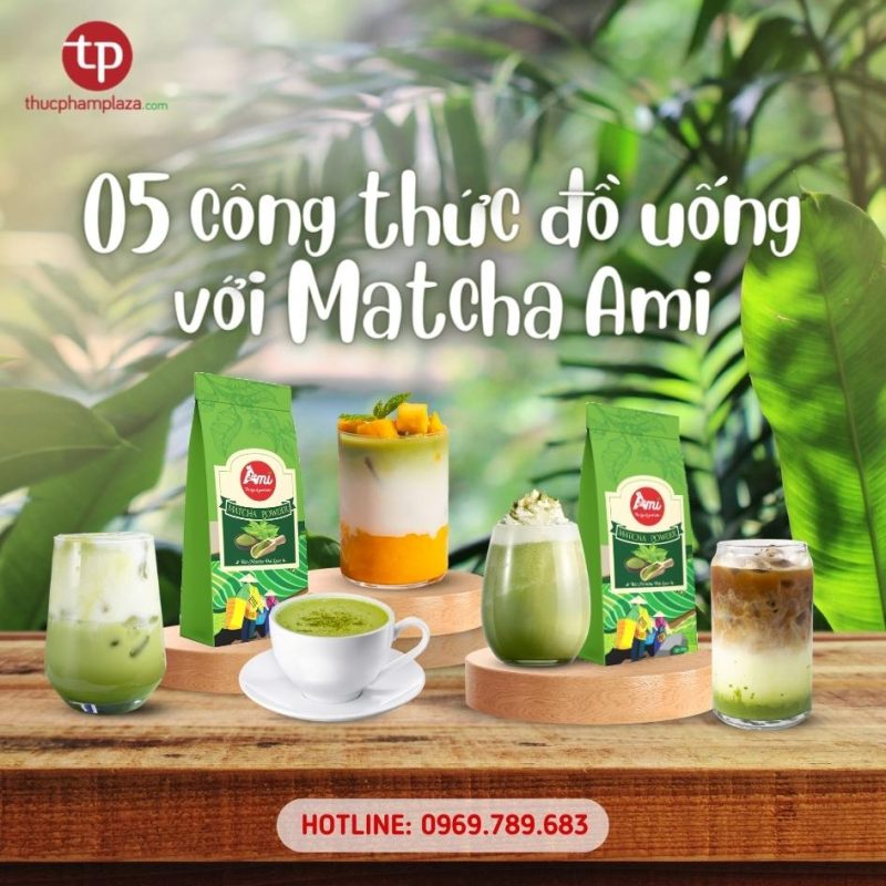 5 cong thuc do uong voi Matcha Ami large