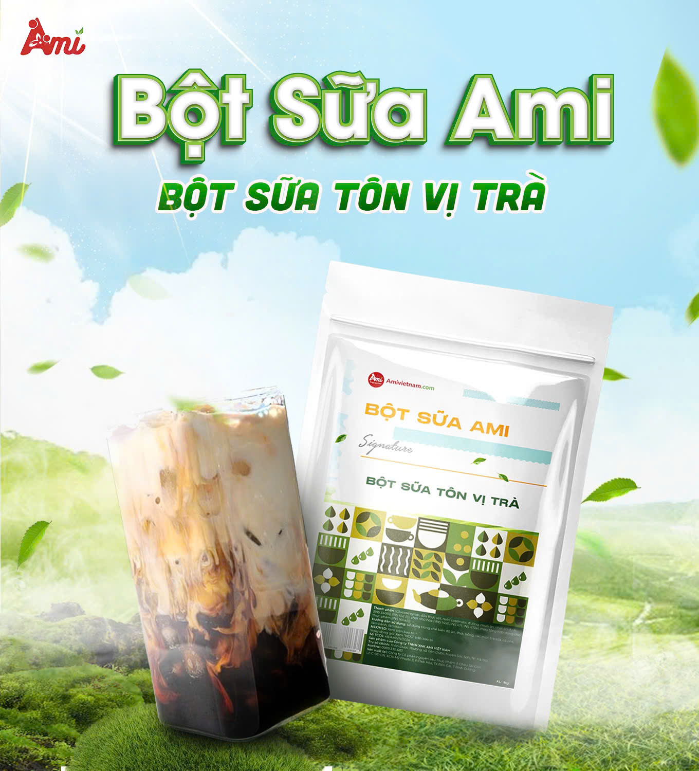 Bột sữa Ami Signature ( Bột sữa tôn vị trà) - Túi 1kg 1 8665b7b8556cea32b37d