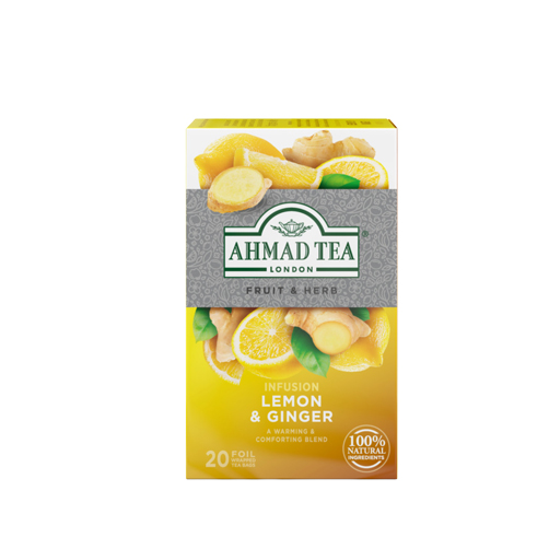 Trà hương Chanh Gừng hiệu Ahmad - hộp 40g 1 Ahmad Tea Lemon Ginger 40g new