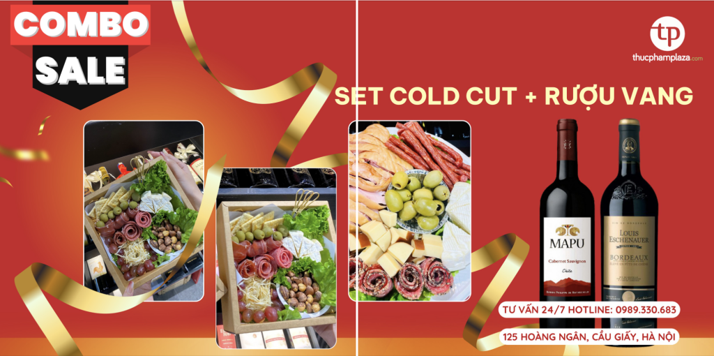 Cuối năm tiệc tùng thảnh thơi với các set cold cut + rượu vang của nhà Thực Phẩm Plaza