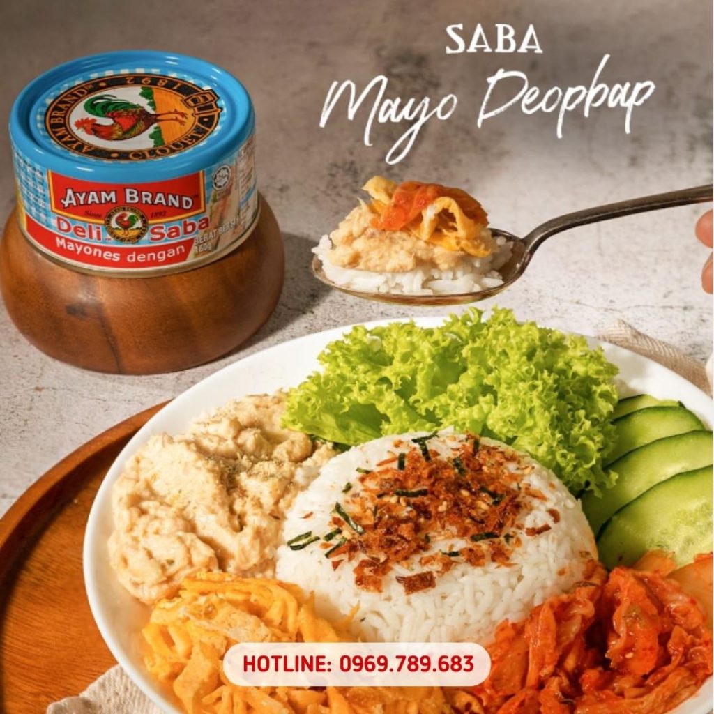 Biến tấu món Bibimbap: Saba Mayo Deopbap với cá ngừ Ayam Brand 2 Ayam Brand cho Thoa 4 large