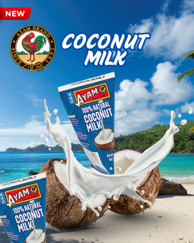 Blue White and Brown Simple Coconut Day Instagram Post