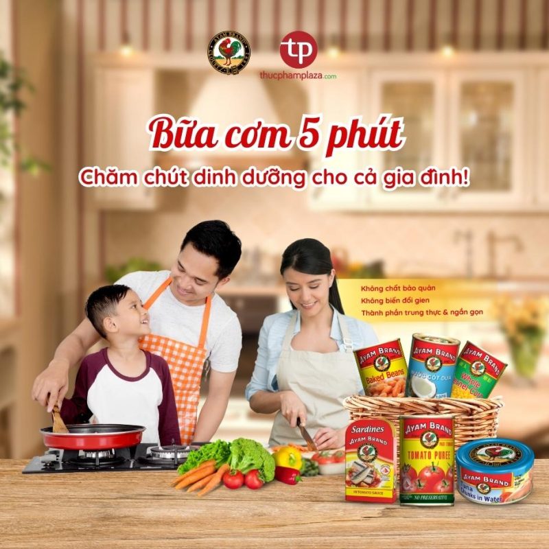 BỮA CƠM 5 PHÚT đủ dinh dưỡng đến từ Ayam Brand 1 Bua com 5 phut Ayam Brand 1 large