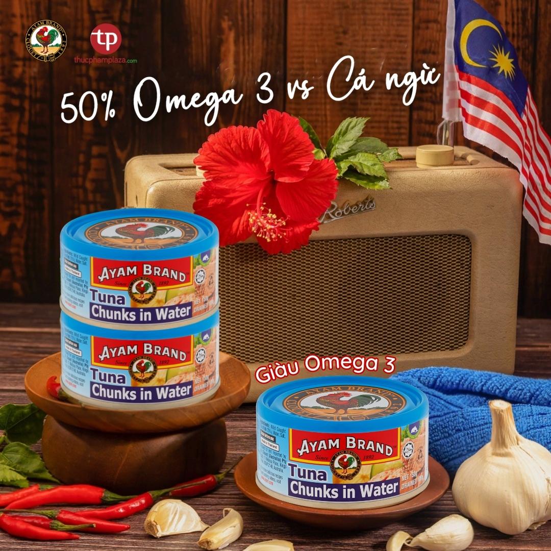 Cá Ngừ khúc ngâm nước muối Ayam - hộp 150g 3 Ca ngu khuc ngam nuoc Ayam Brand 1