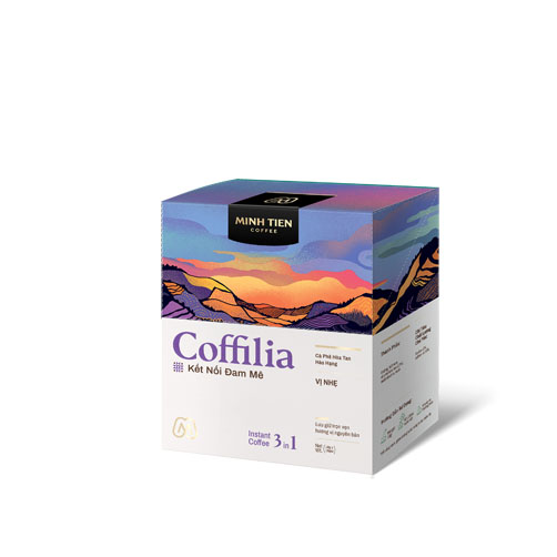 Cà phê hòa tan Coffilia KẾT NỐI ĐAM MÊ hiệu Minh Tiến Coffee - hộp 324g (18 túi x 18g) 1 Ca phe HT Ket Noi Dam Me