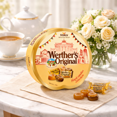 Kẹo Caramen hỗn hợp Wether's Original Caramel Candy 170g (Hộp tròn) 5 ChatGPT Image Jan 23 2026 11 51 29 AM