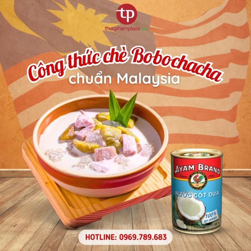 Công thức chè Bobochacha (Bubur ChaCha) chuẩn Malaysia 2 Công thức chè Bobochacha chuẩn Malaysia