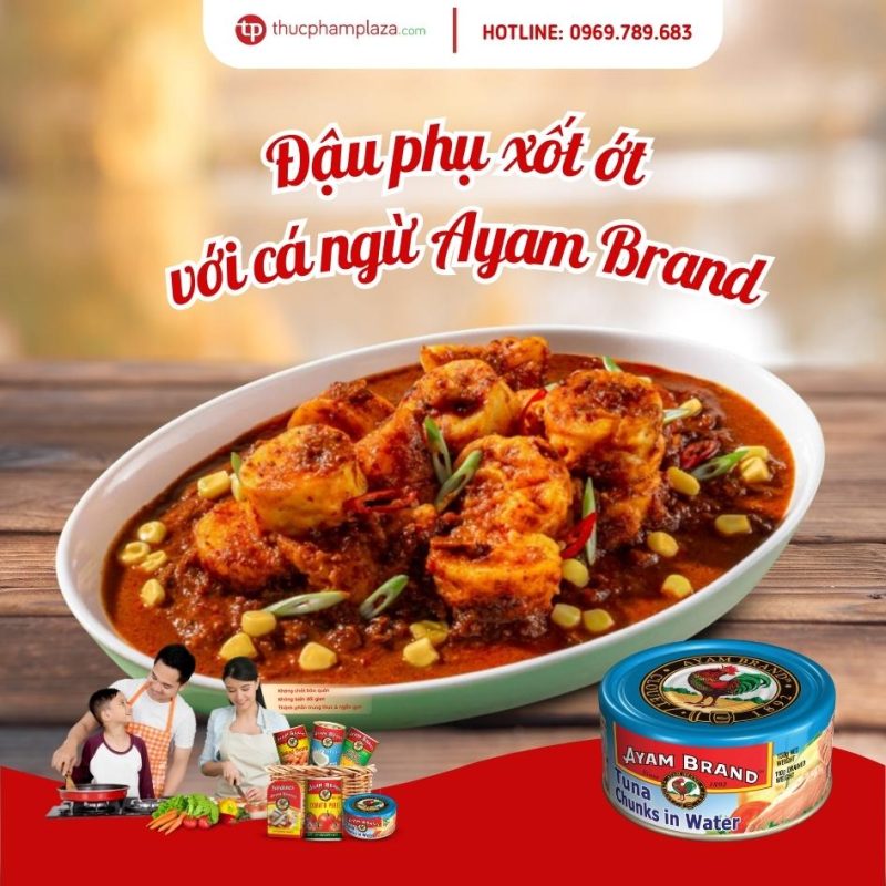 Công thức đậu phụ xốt ớt với cá ngừ Ayam Brand - Hấp dẫn không thể bỏ qua! 2 Dau phu xot ot voi ca ngu Ayam Brand Ayam Brand large
