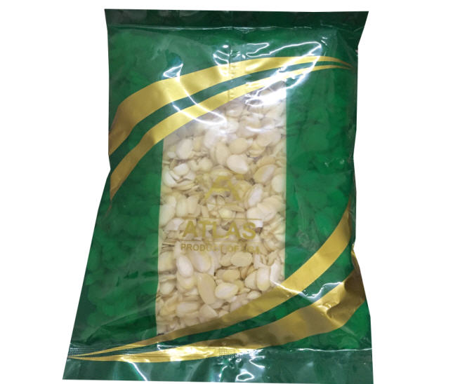 Hạnh nhân cắt lát Atlas Almond Sliced - túi 500g 1 Hanh nhan thai lat hieu Atlas goi 500g