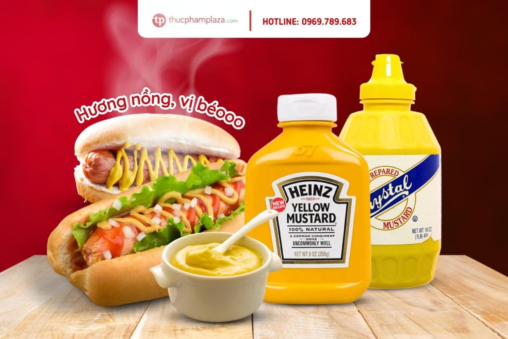 Mù tạ vàng Heinz và mù tạt vàng Crystal 