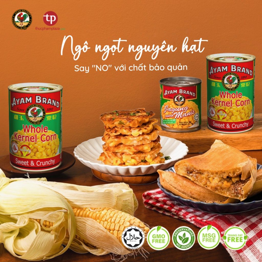 BỮA CƠM 5 PHÚT đủ dinh dưỡng đến từ Ayam Brand 5 Ngô ngọt nguyên hạt Ayam Brand_Bữa cơm 5 phút