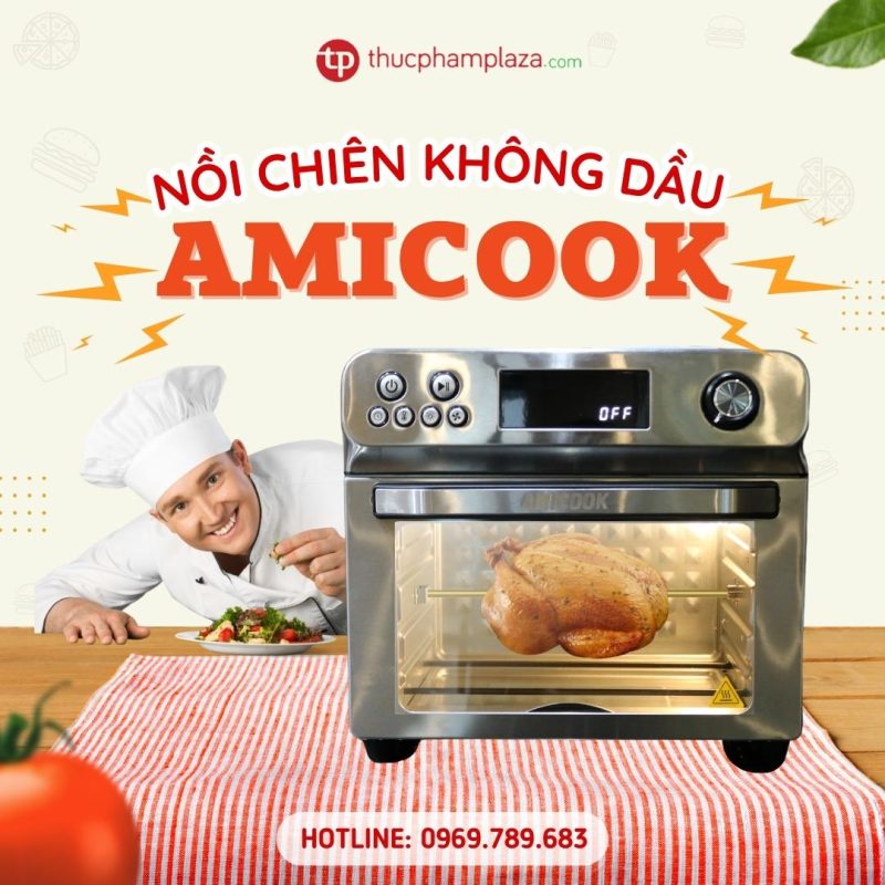 Điểm nổi bật của nồi chiên không dầu Amicook Air Fryer Oven 24L 1 Noi chien khong dau dang lo Amicook large