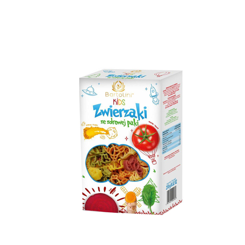 Mỳ nui cho trẻ em hình động vật hiệu Bartolini - hộp 250g 1 Nui rau cu hinh dong vat 250g