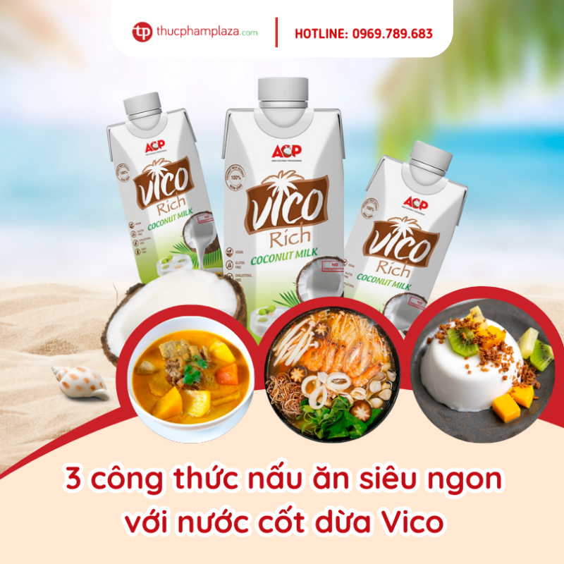 3 món ăn với nước cốt dừa Vico: Hương vị tươi ngon, đậm đà và bổ dưỡng 2 Nuoc cot dua Vico large