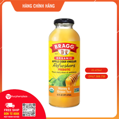 Nước uống giấm táo vị mật ong trà xanh Bragg's Organic - chai 473ml 2 Organic Bragg tra xanh mat ong 473ml medium