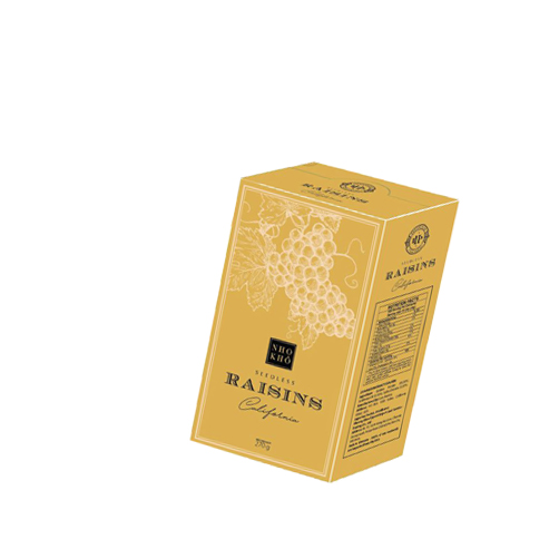 Nho vàng sấy kho quả to hiệu PH - hộp vàng 270g 1 PH Seedless Raisins California 270g vang