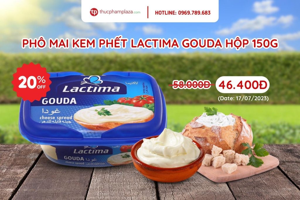 Phô mai kem phết Lactima Gouda