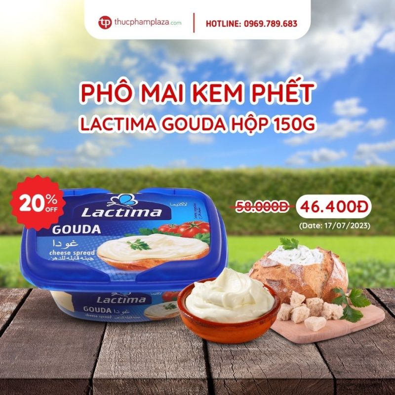 Pho mai kem phet Lactima Gouda 3 large