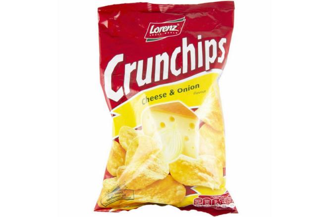 Snack Lorenz Crunchips vị pho mai & hành 100g 1 Snack Crunchips Cheese Onion 100g