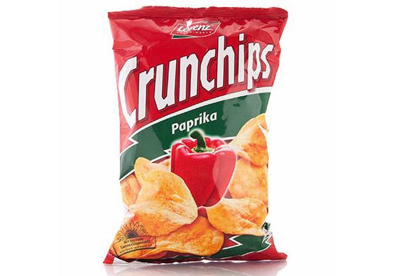 Snack khoai tây Lorenz Crunchips vị ớt ngọt 100g 1 Snack Crunchips Paprika 100g
