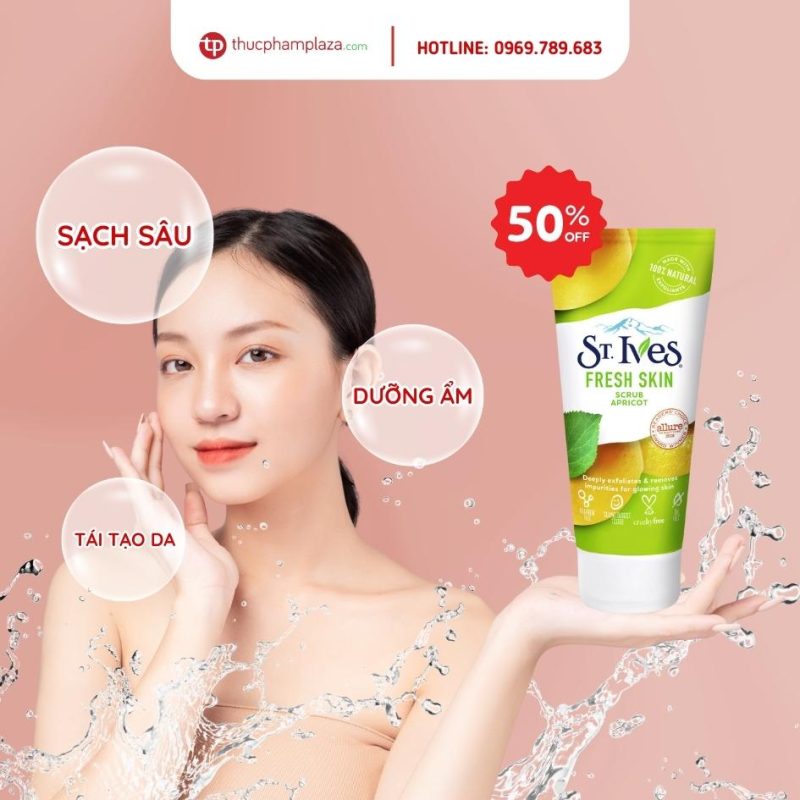Sua rua mat tay te bao che Fresh Skin hieu ST. IVES Thuc Pham Plaza 2 large